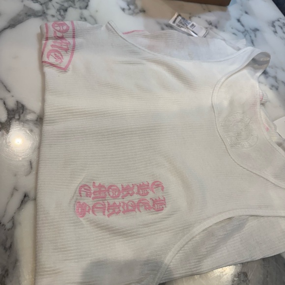 Chrome Hearts White Tank with Pink Logo - Picture 1 of 6